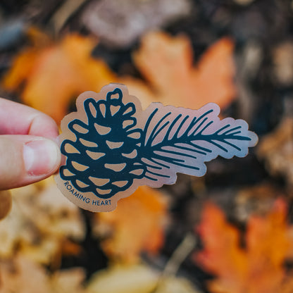 Pinecone | Clear Sticker