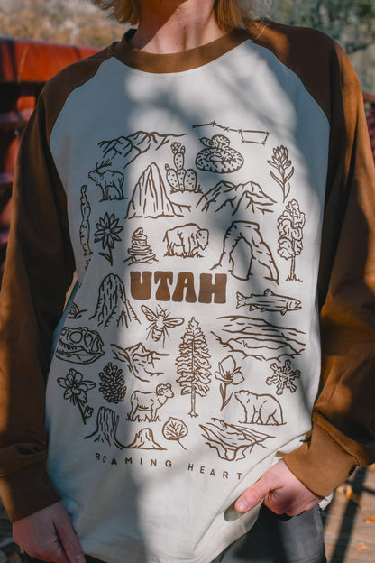 Utah Icon | Raglan Long Sleeve