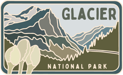 Glacier - License Plate Series | Sticker