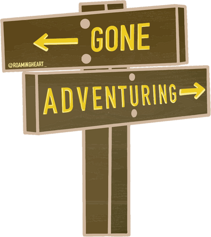 Gone Adventuring Trail SIgn | Sticker