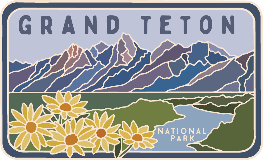 Grand Teton - License Plate Series | Sticker