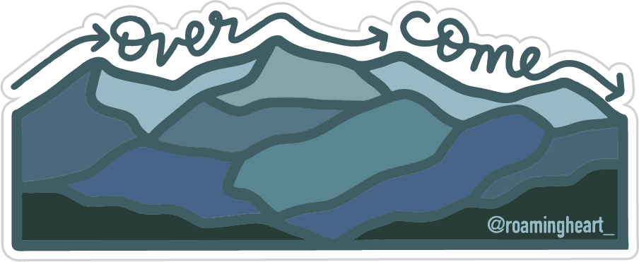 Over Come Mountain | Sticker