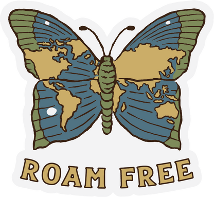 Roam Free Butterfly | Clear Sticker