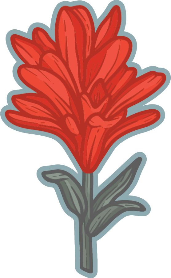 Scarlet Paintbrush | Sticker