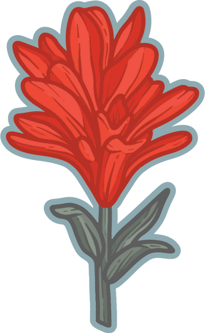 Scarlet Paintbrush | Sticker