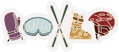 Ski Gear | Clear Sticker