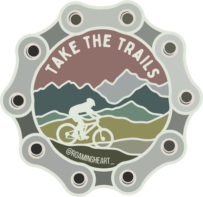 Take the Trails Mountain Biking | Sticker