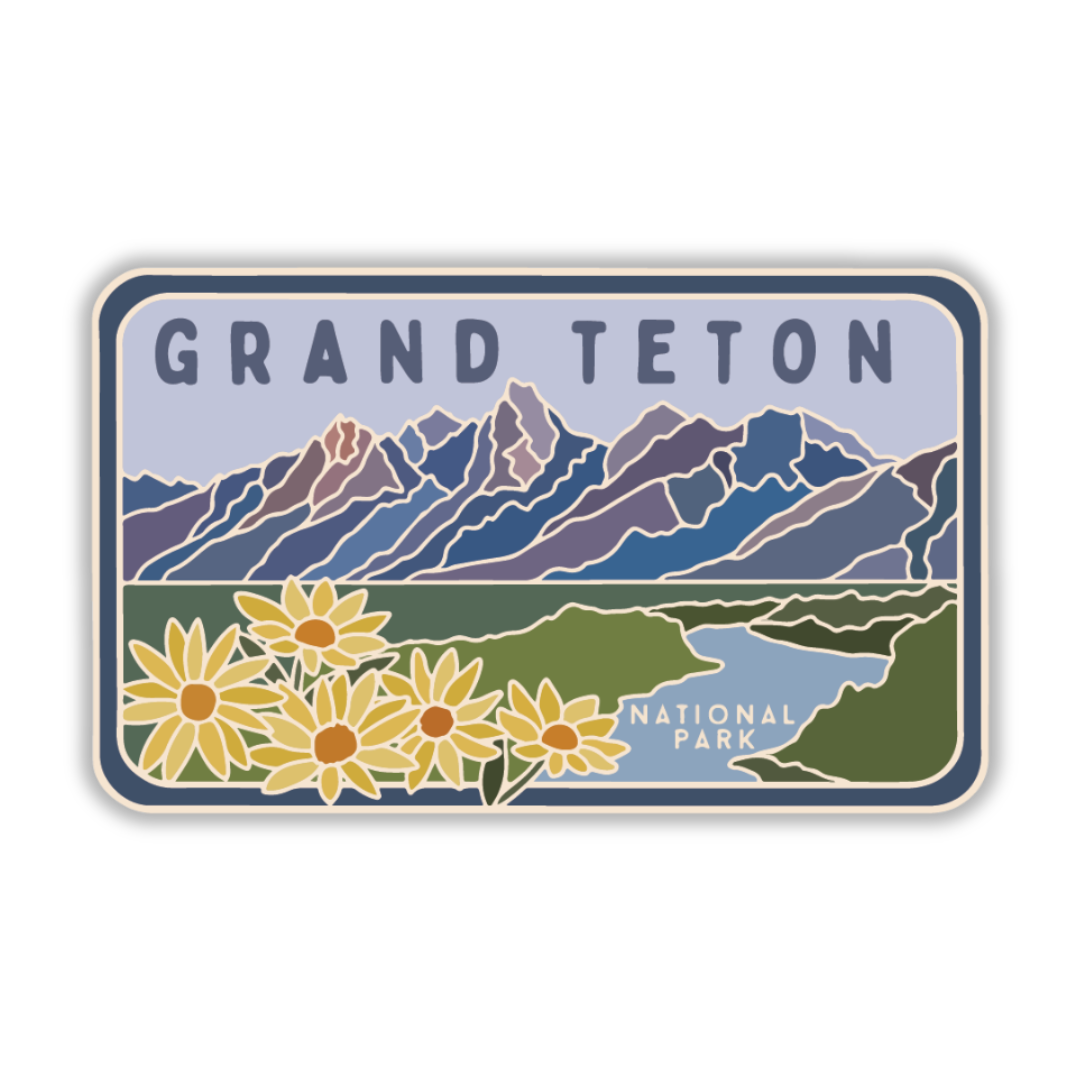 Grand Teton - License Plate Series | Sticker