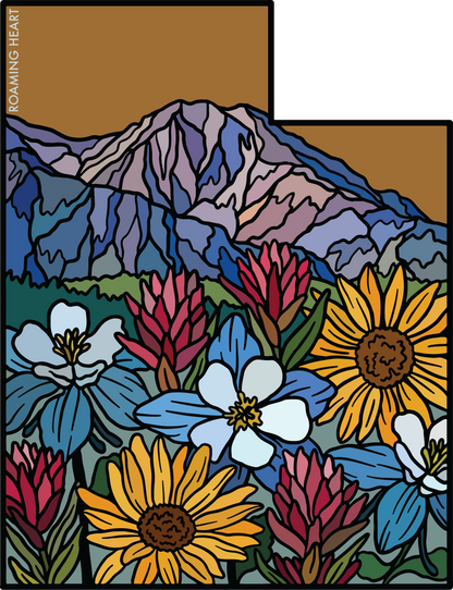 Utah Wildflower Landscape | Sticker