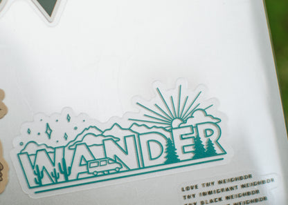 Wander | Clear Sticker