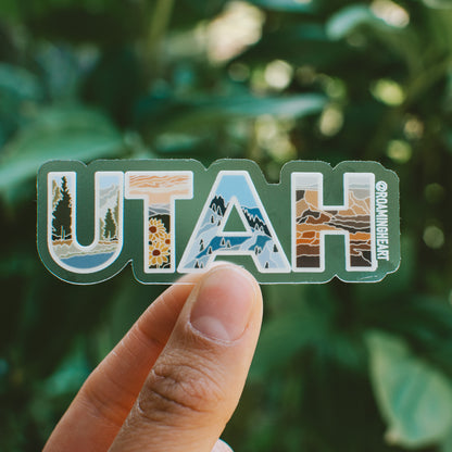 UTAH | Clear Sticker