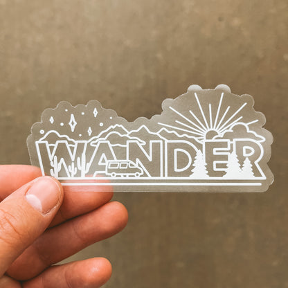 Wander | Clear Sticker