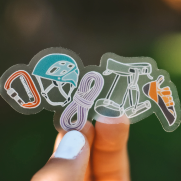 Climbing Gear | Clear Sticker