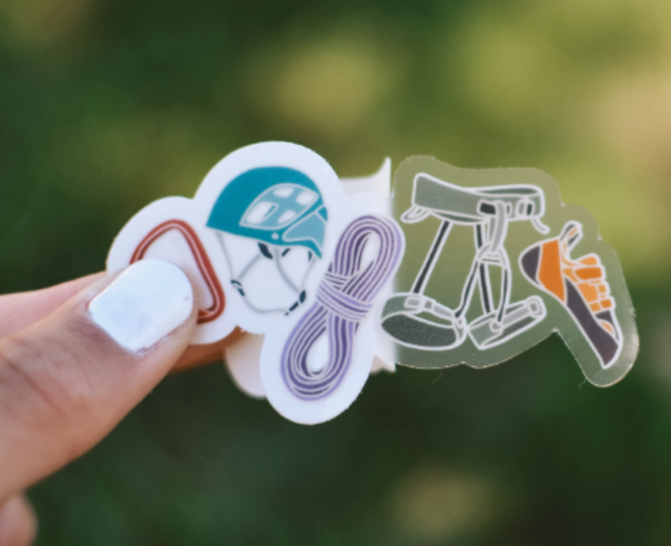 Climbing Gear | Clear Sticker