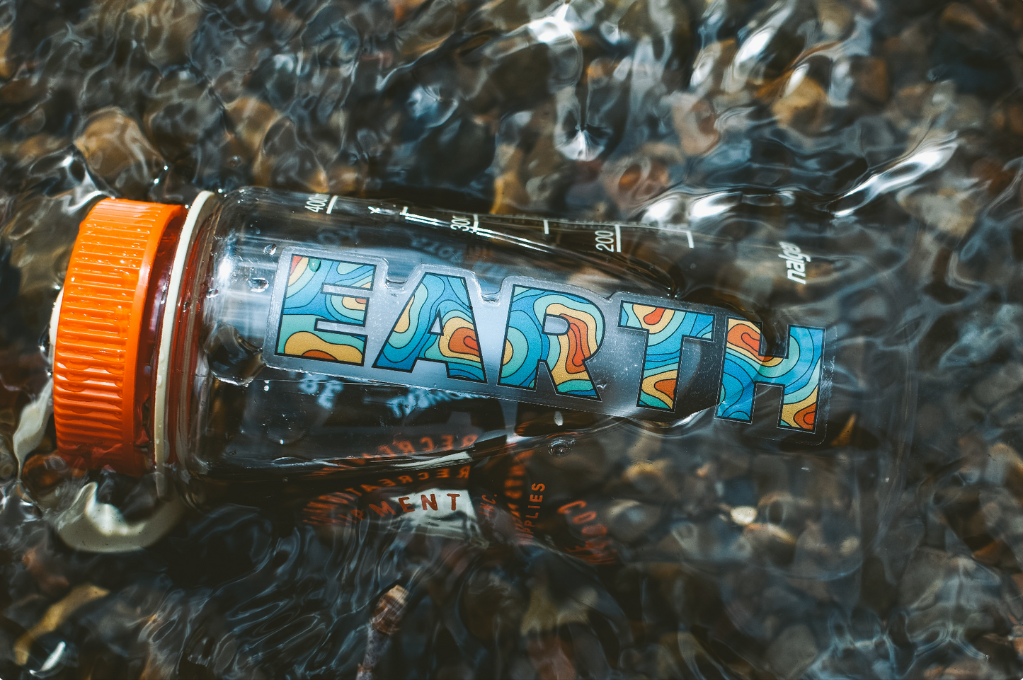 Topographic Earth | Clear Sticker